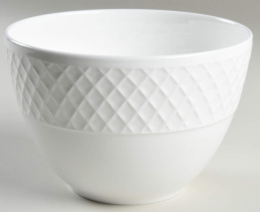 Trellis White 6" All Purpose Bowl by Mikasa-1