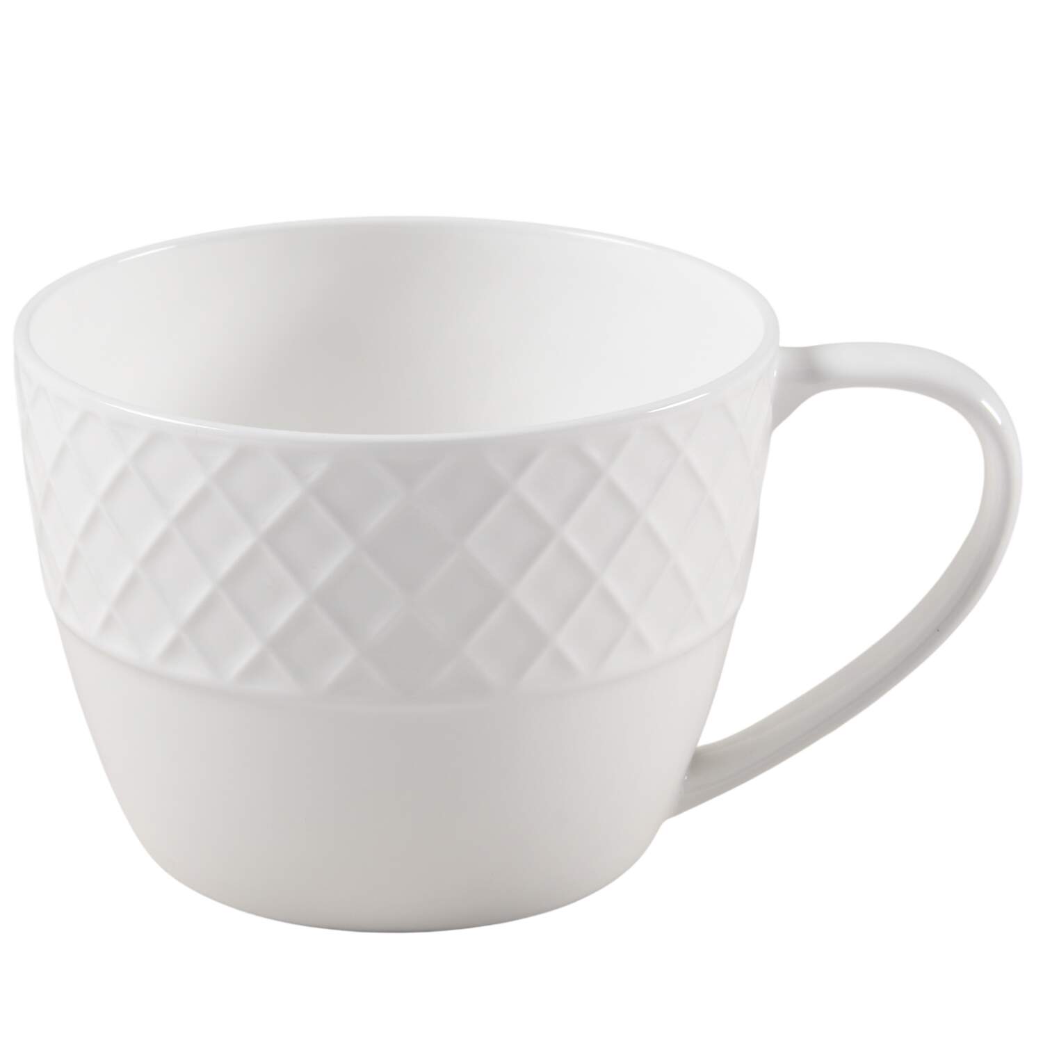 Trellis White Jumbo Cup by Mikasa-1