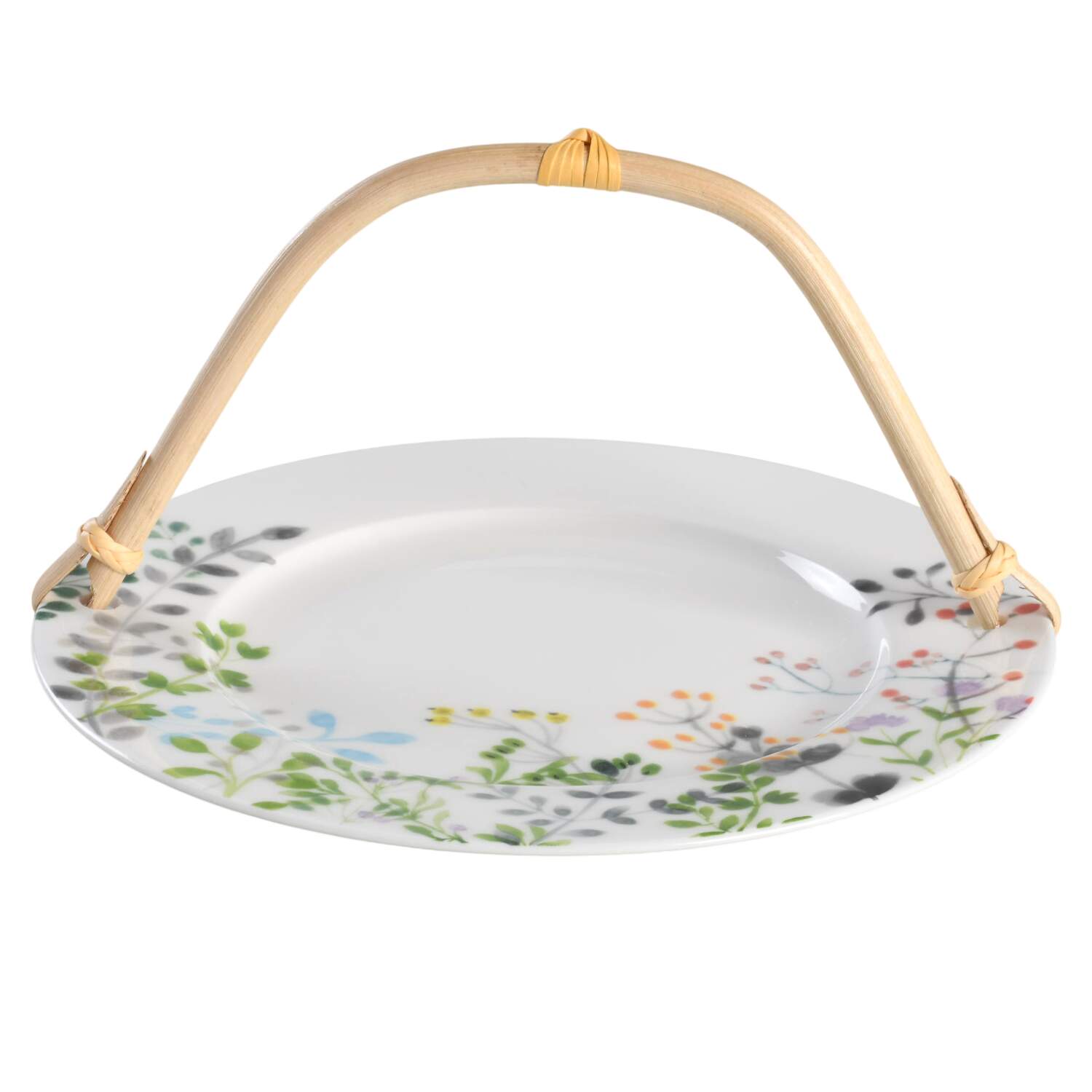 Tivoli Garden 5 3/8"-5 5/8" Bamboo Handled Serving Plate  HC by Mikasa-1