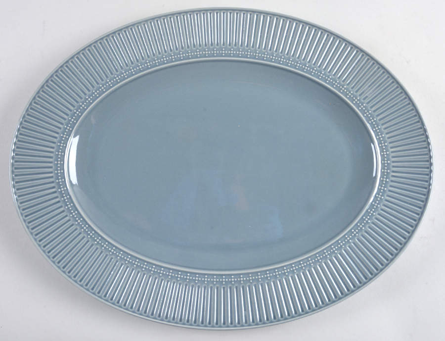 Italian Countryside Accents Blue 15" Oval Serving Platter by Mikasa-1