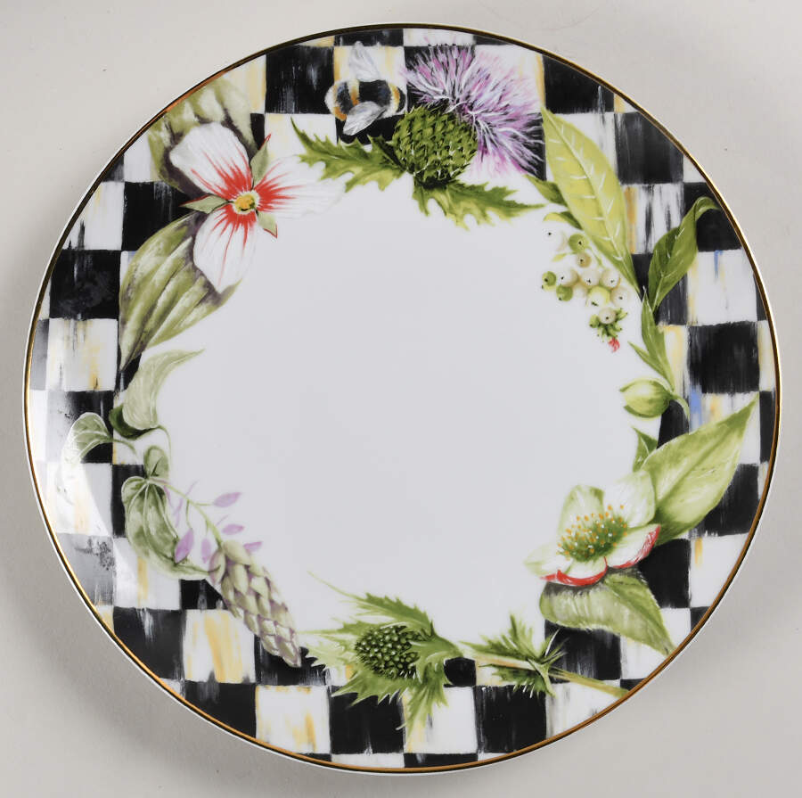 Thistle and Bee Dinner Plate by MacKenzie-Childs-1
