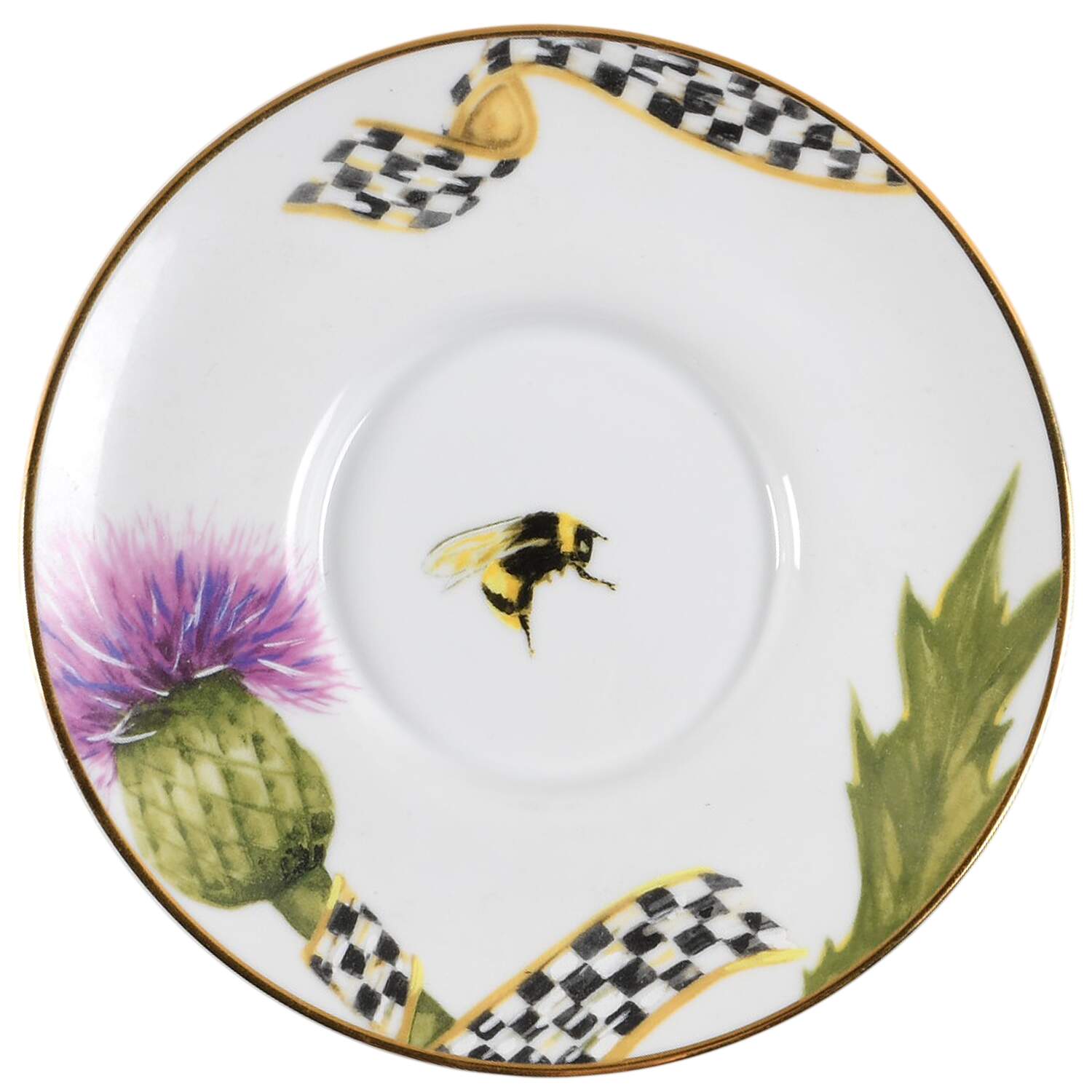 Thistle and Bee Saucer by MacKenzie-Childs-1