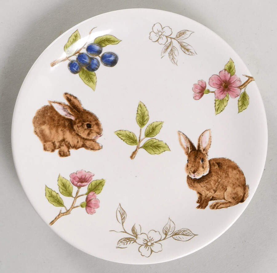 Festive Rabbit Appetizer Plate by Maxcera Corp | Replacements, Ltd.