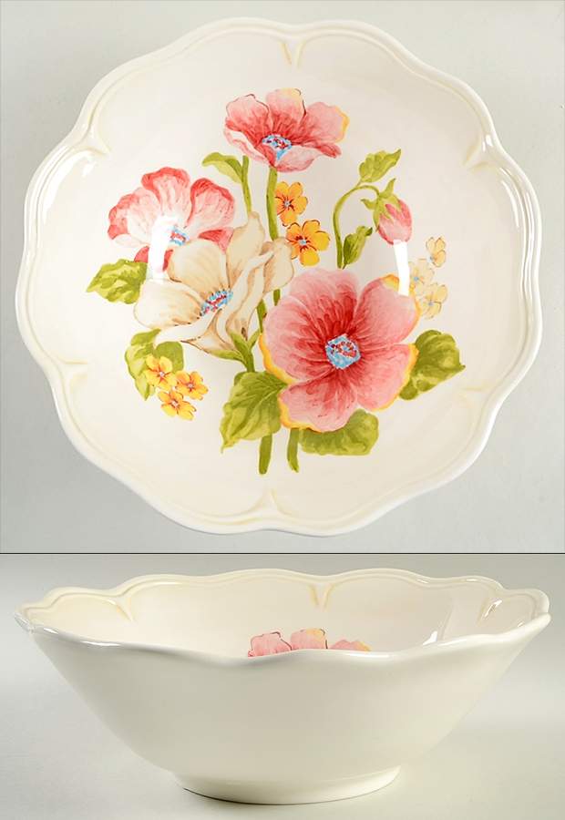 Pompous Poppy 11" Large Salad Serving Bowl by Maxcera Corp-1