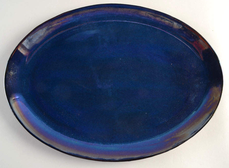 Coronado Cobalt Blue 16" Oval Serving Platter by Mikasa-1