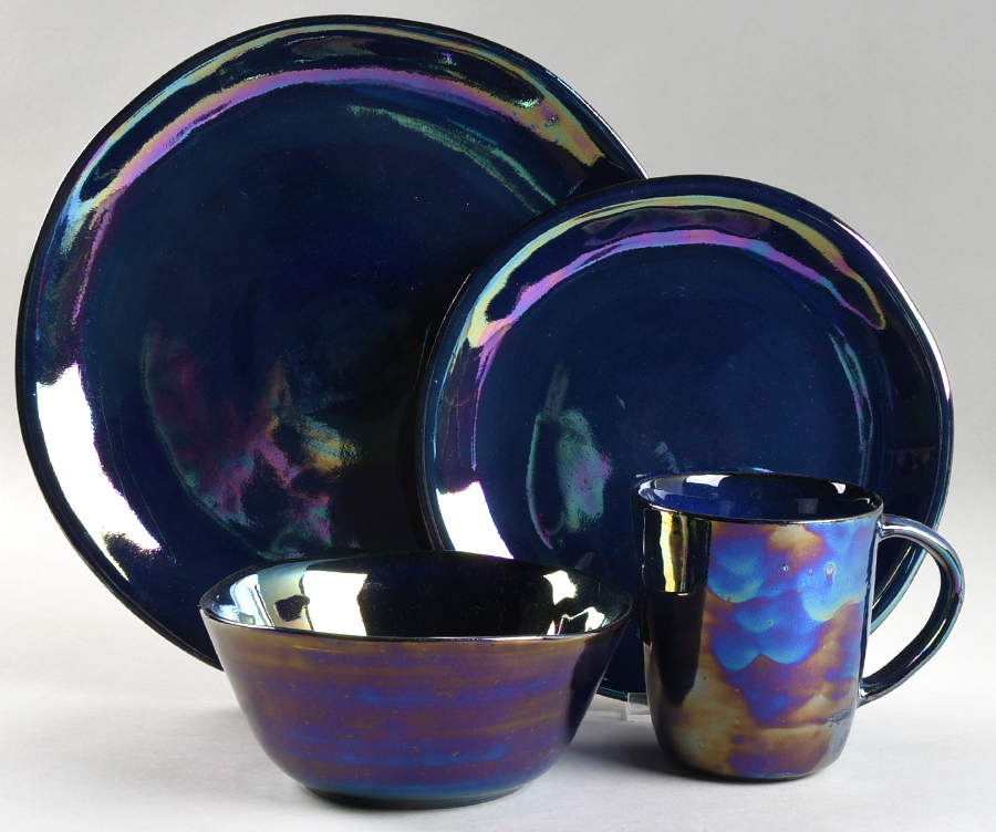 Coronado Cobalt Blue 4 Piece Place Setting by Mikasa-1