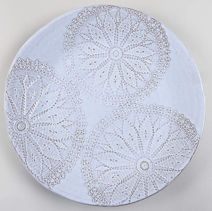 Daniela White 13" Chop Plate (Round Platter) by Mikasa-1