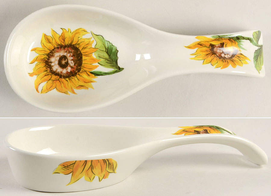 Bright Sunflower Spoon Rest/Holder (Holds 1 Spoon) by Maxcera Corp-1