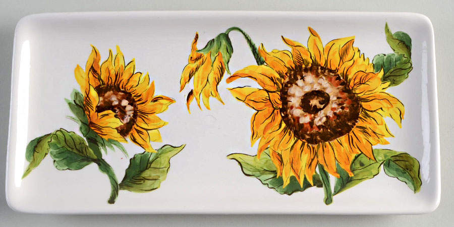 Bright Sunflower 10" Sandwich Tray by Maxcera Corp-1