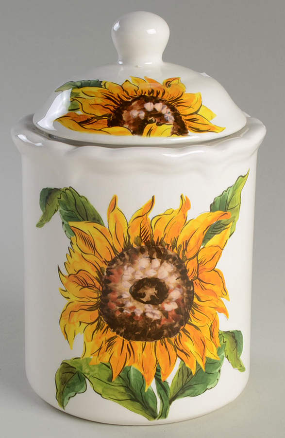 Bright Sunflower Small Canister & Lid by Maxcera Corp-1