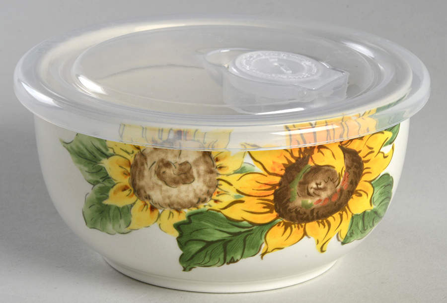 Bright Sunflower Small Serve & Store Bowl & Lid by Maxcera Corp-1
