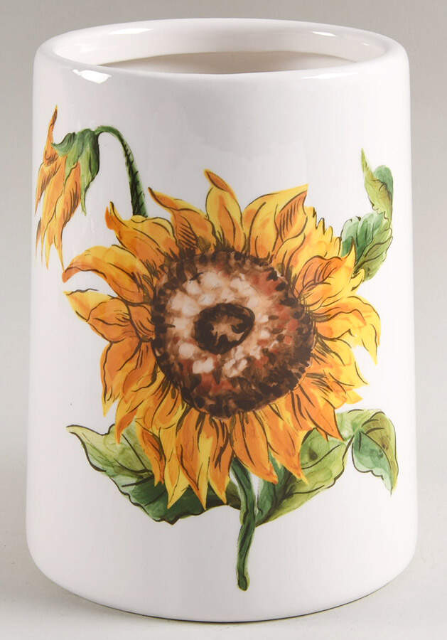 Bright Sunflower Medium Canister No Wood Lid by Maxcera Corp-1