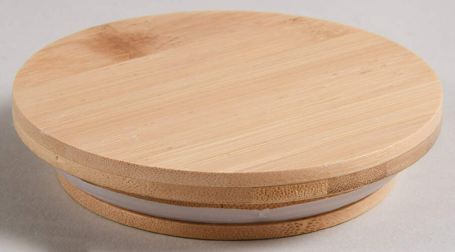 Bright Sunflower Wood Lid for Medium Canister by Maxcera Corp-1