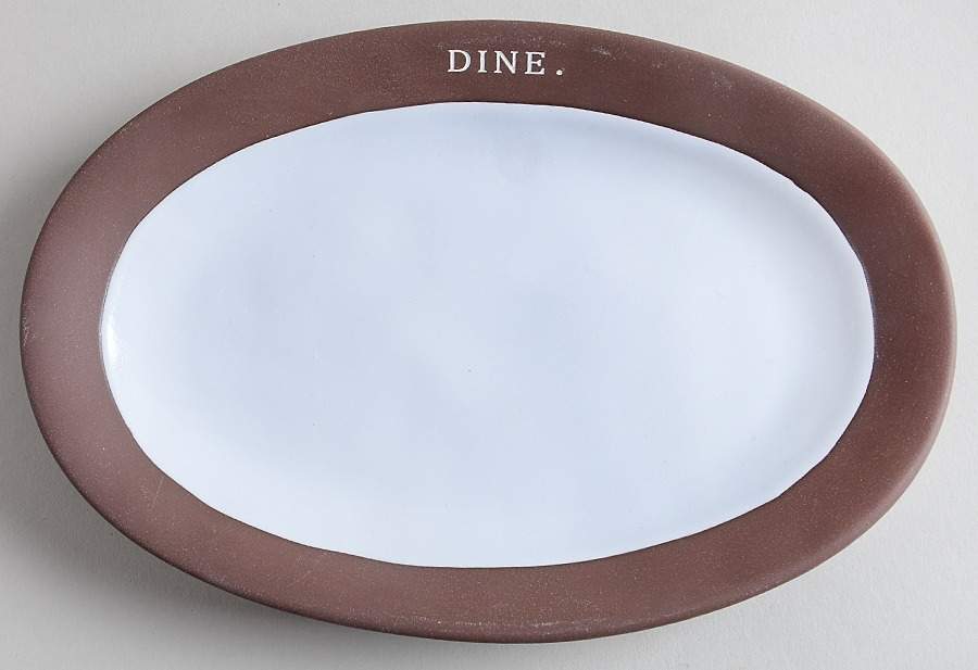Chocolat Oval Salad/Dessert Plate by Magenta-1