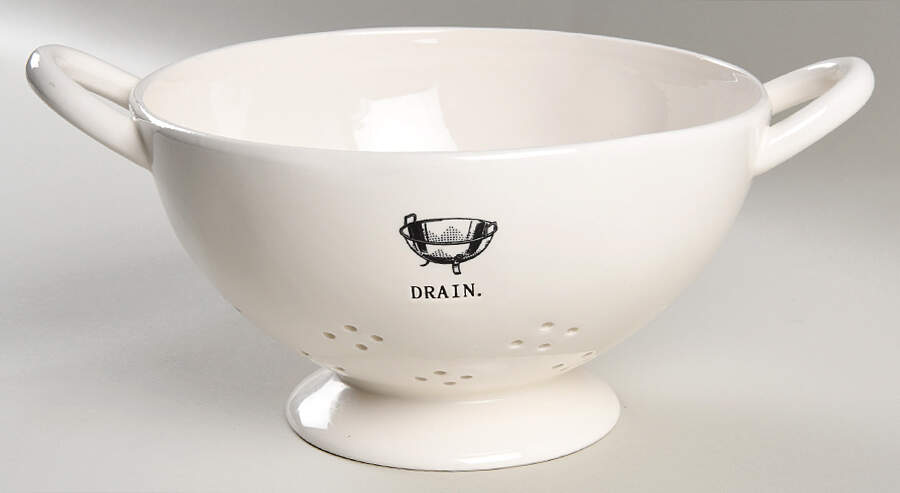 Kitchen Icon Ceramic Colander by Magenta-1