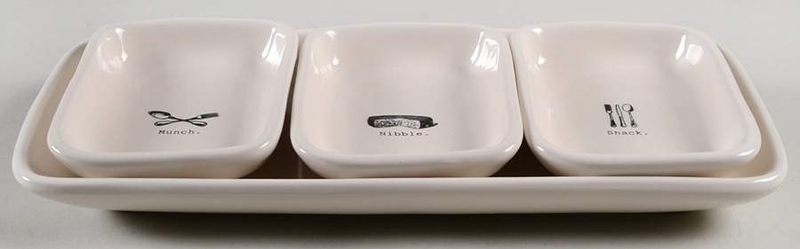 Kitchen Icon (Set of 3 Motif) Rectangular Dish & 13" Tray by Magenta-1