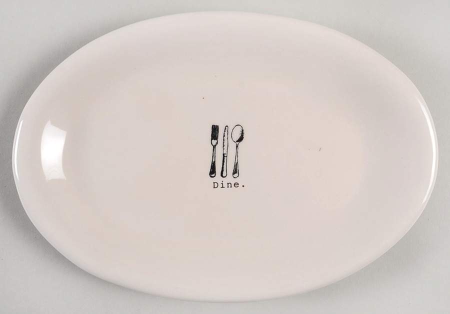 Kitchen Icon 8" Oval Plate by Magenta-1