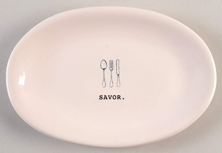 Kitchen Icon 8" Oval Plate by Magenta-1