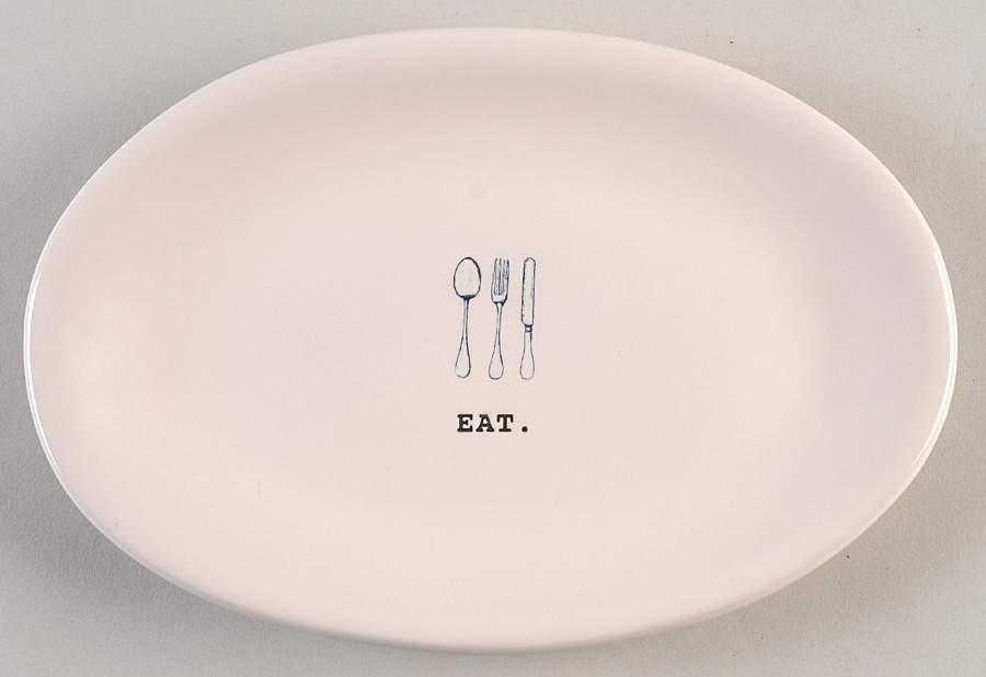 Kitchen Icon 8" Oval Plate by Magenta-1