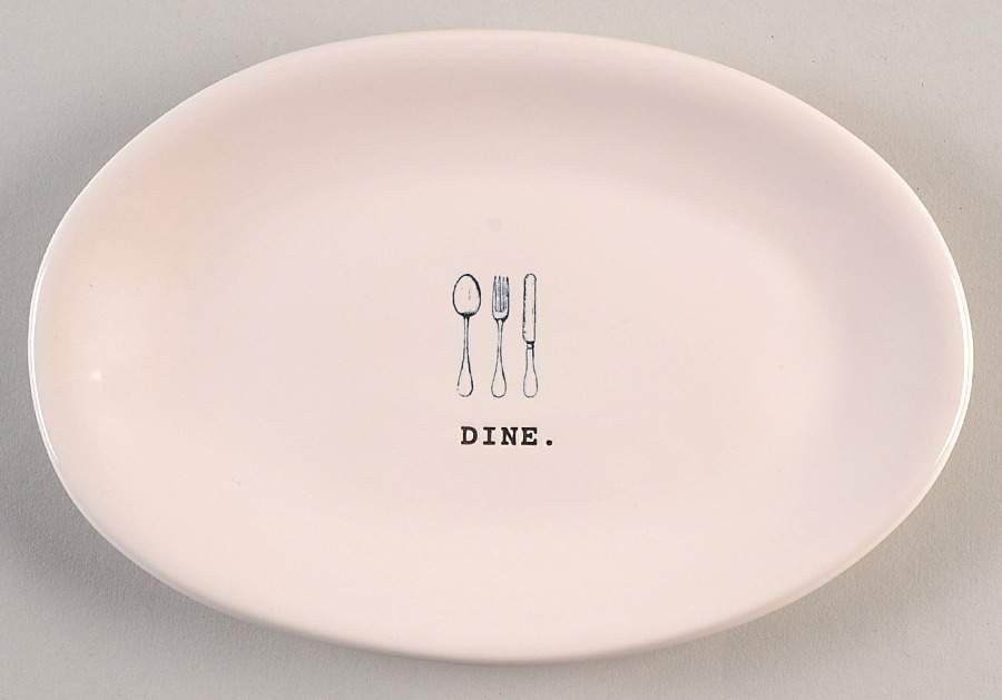 Kitchen Icon 8" Oval Plate by Magenta-1