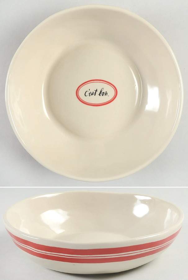 French Picnic 8" Individual Pasta Bowl by Magenta-1