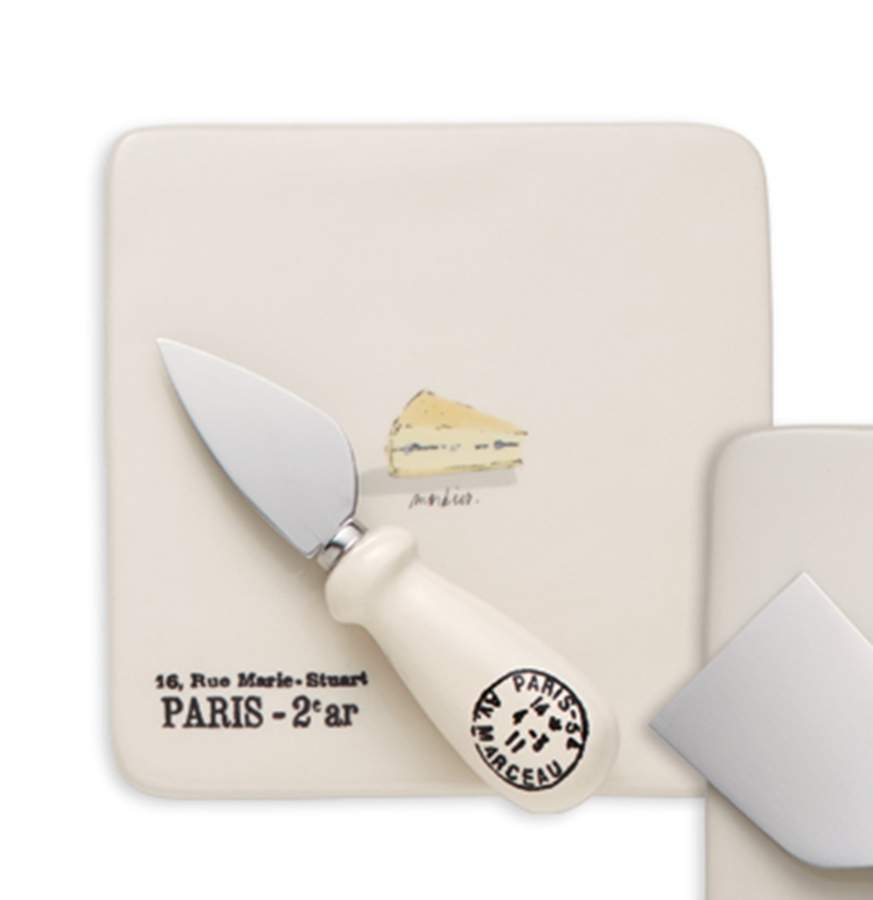 Cheese (Fromage) Cheese Tray & Knife by Magenta-1