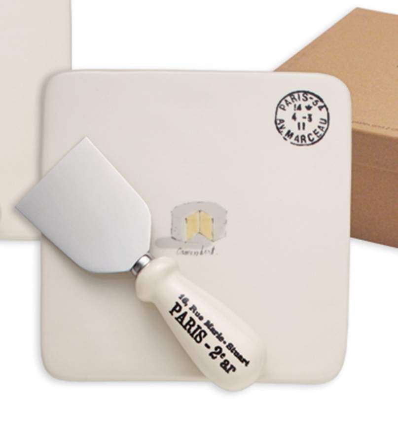 Cheese (Fromage) Cheese Tray & Knife by Magenta-1