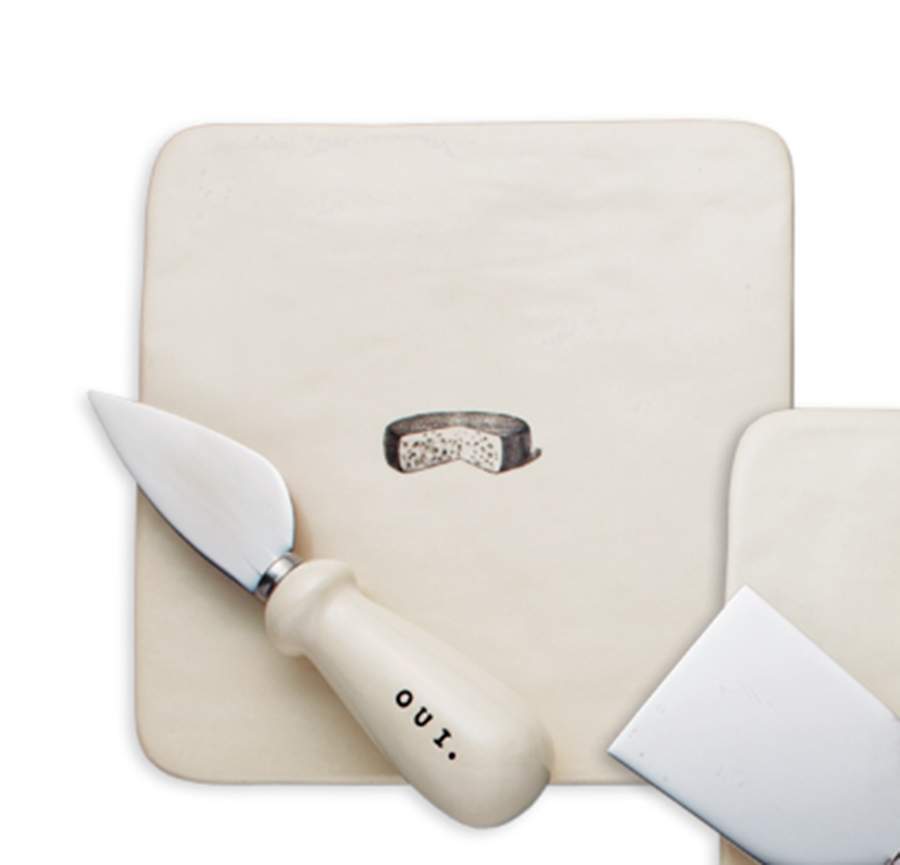 Cheese (Fromage) Cheese Tray & Knife by Magenta-1