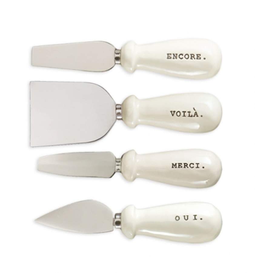 Cheese (Fromage) Cheese Knife & Stainless Blade - Set of 4 Motifs by Magenta-1