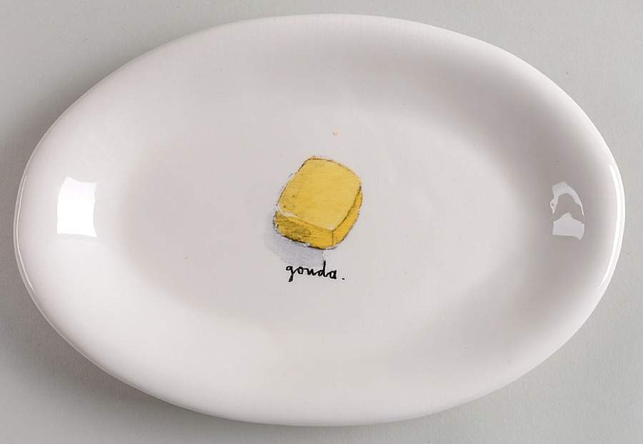 Cheese (Fromage) 8" Oval Plate by Magenta-1