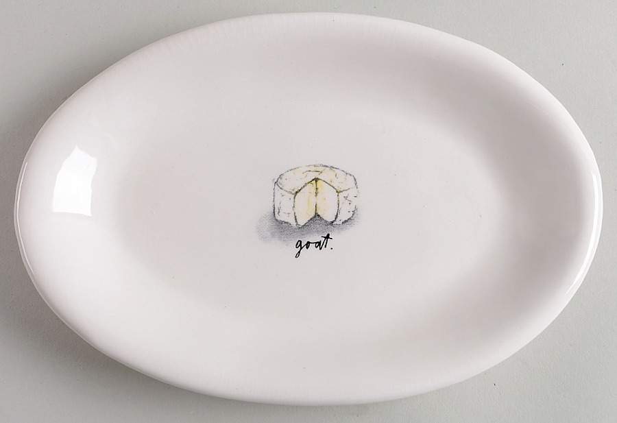 Cheese (Fromage) 8" Oval Plate by Magenta-1