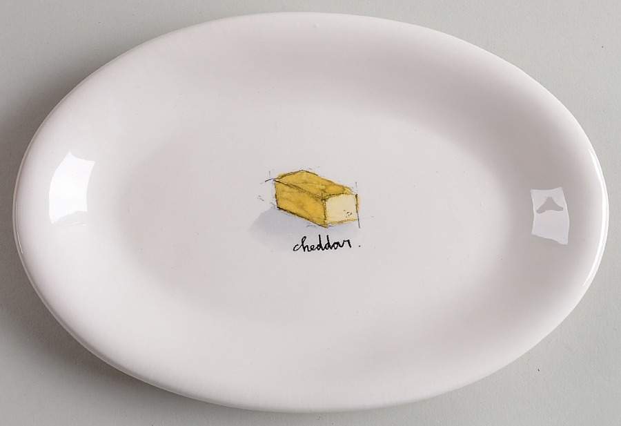 Cheese (Fromage) 8" Oval Plate by Magenta-1