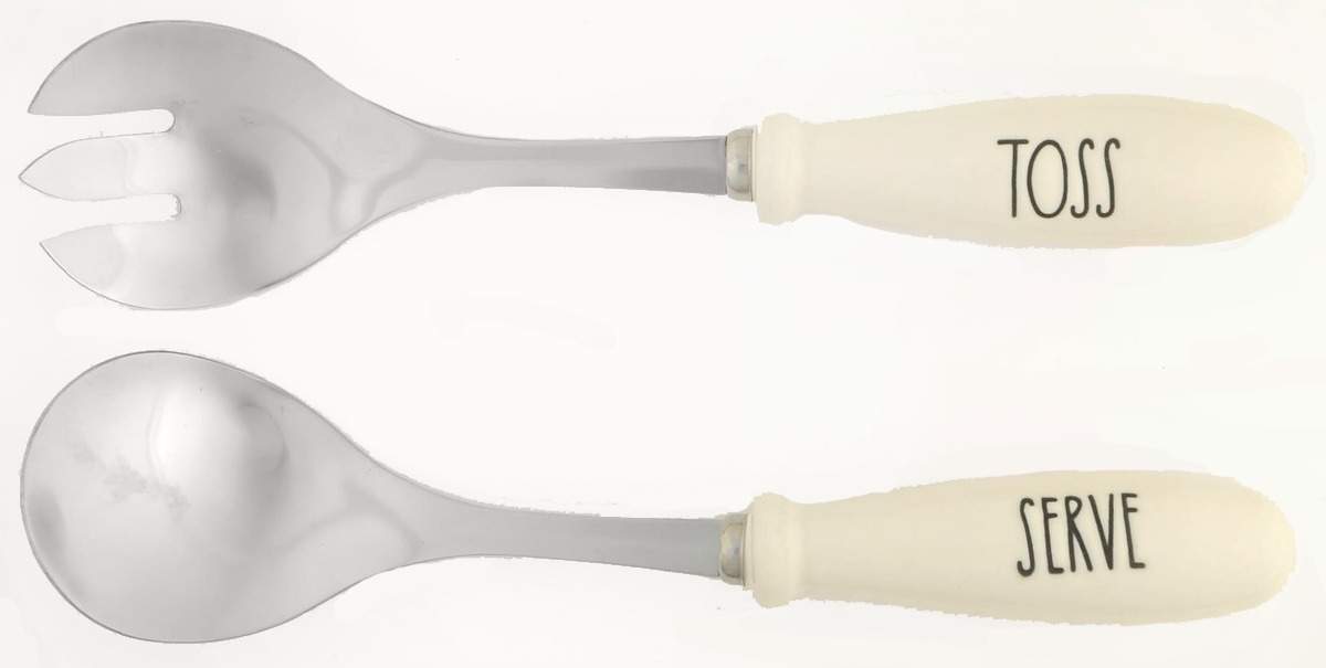 Farmhouse (2 Piece) Salad Set with Stainless Bowl by Magenta-1