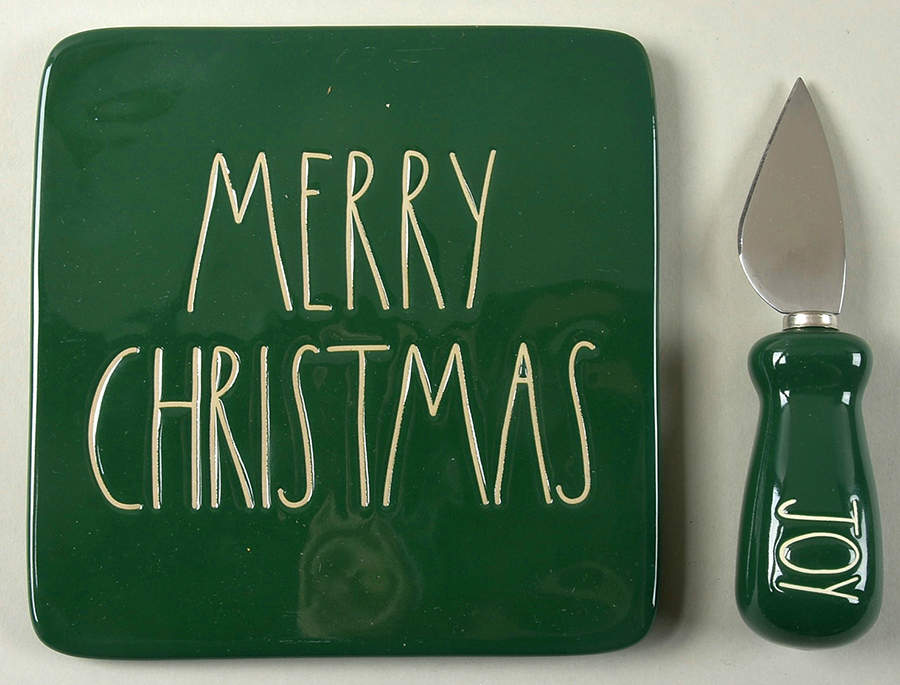 Farmhouse Holiday Cheese Tray & Knife Set by Magenta-1