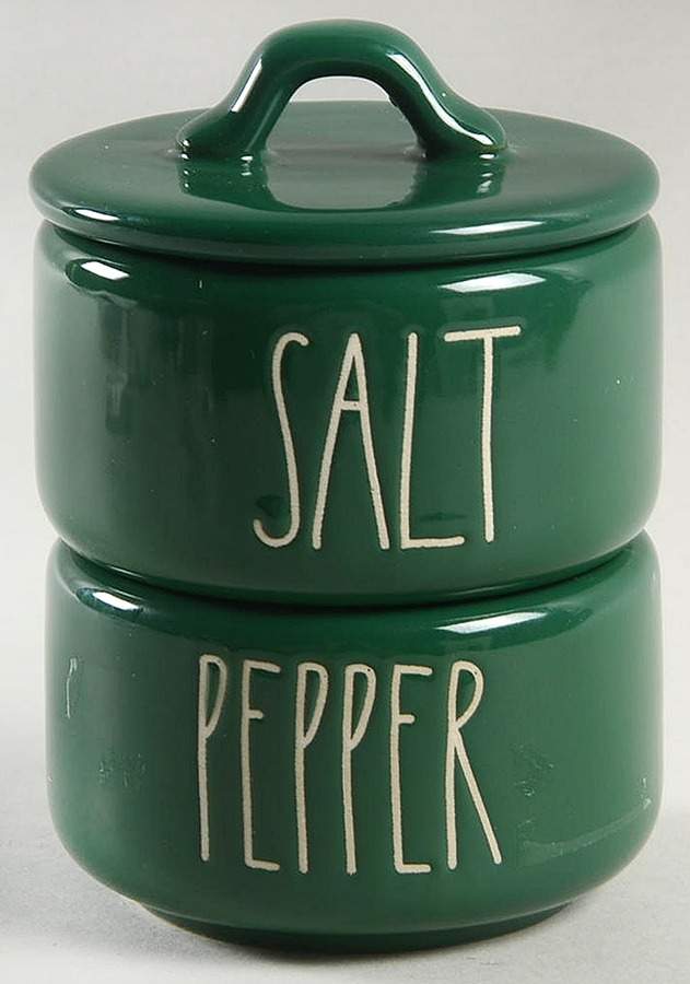 Farmhouse Stacking Salt & Pepper Cellar Set with Lid by Magenta-1