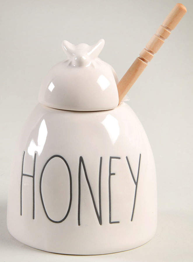 Farmhouse Figural Honey Pot W/ Lid & Dipper by Magenta-1