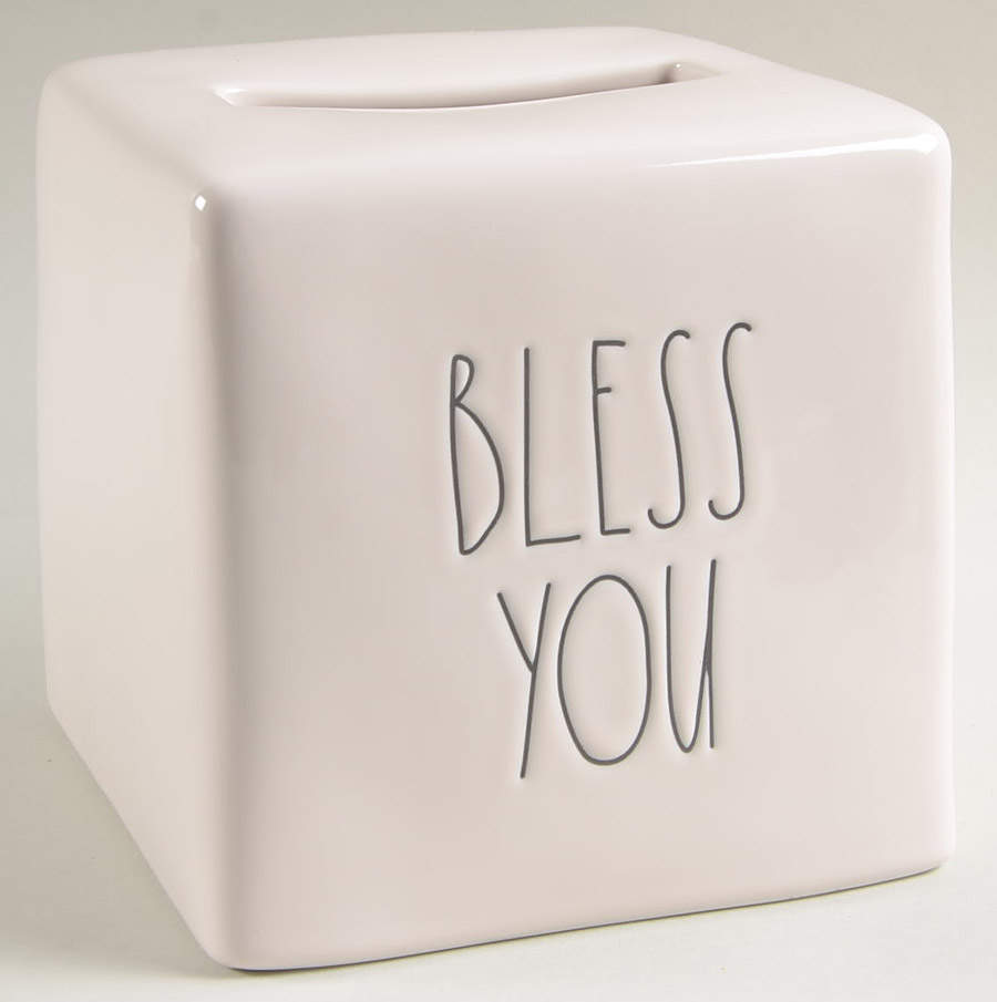 Farmhouse Square Tissue Box Cover by Magenta-1