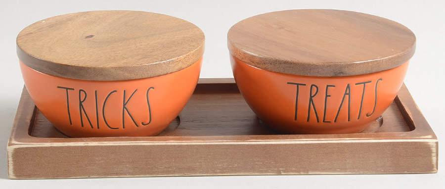 Farmhouse (Set of 2) Spice Cellar/Pinch Bowl&Lid w/Wood Tray by Magenta-1