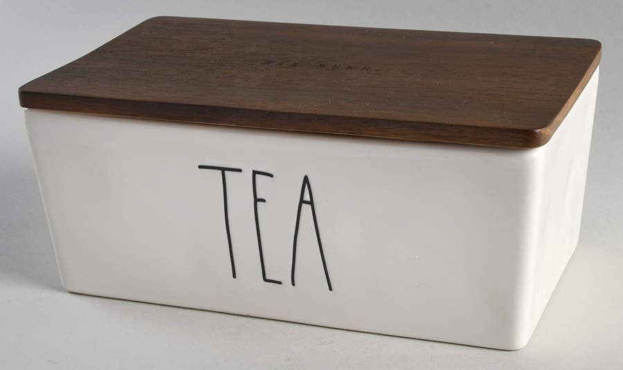 Farmhouse Tea Box with Wood Lid by Magenta-1