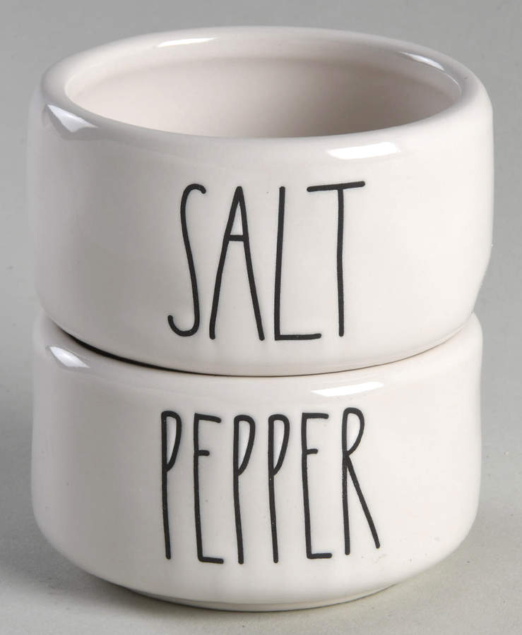Farmhouse Stacking Salt & Pepper Cellar Set No Lid by Magenta-1