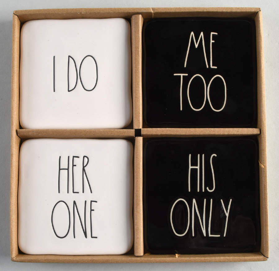 Farmhouse Square Corkback Coaster - Set of 4 Motifs by Magenta-1