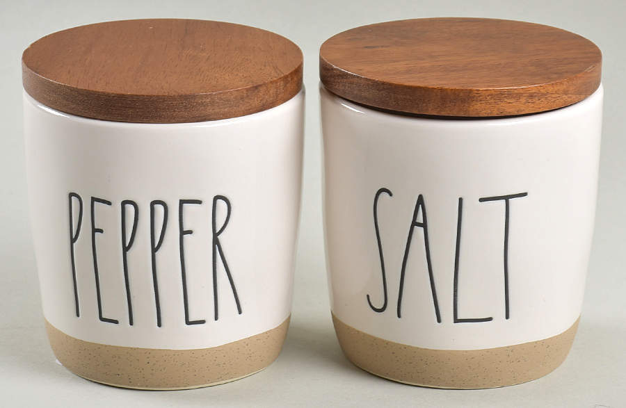 Farmhouse Salt & Pepper Cellar Set w/Lids by Magenta-1