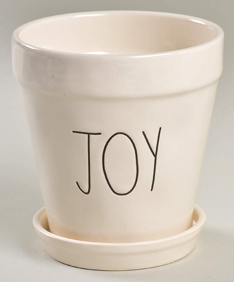 Farmhouse 4" Planter w/Attached Underplate by Magenta-1