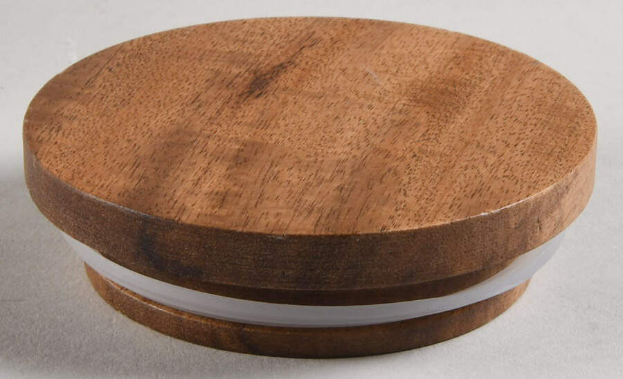 Farmhouse Wood Lid for Individual Nutmeg Spice Jar by Magenta-1