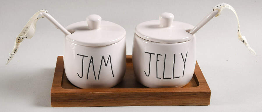 Farmhouse Jam/Jelly Set & Wood Stand by Magenta-1