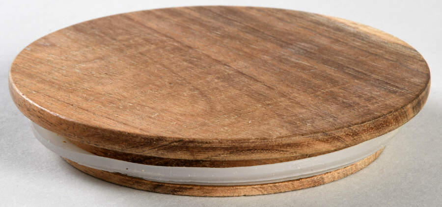 Farmhouse Wood Lid for 4" Storage Jar by Magenta-1