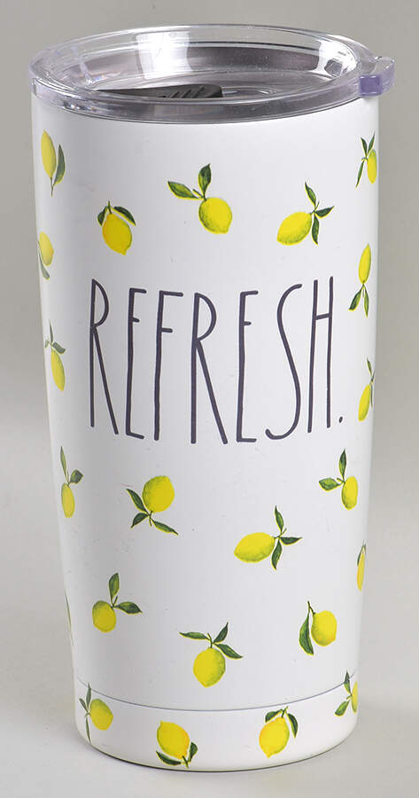 Farmhouse Metal Highball Tumbler W/Plastic Lid by Magenta-1