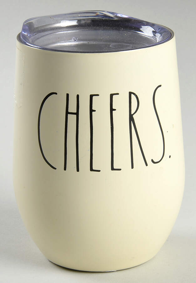 Farmhouse Metal Wine Tumbler & Plastic Lid by Magenta-1