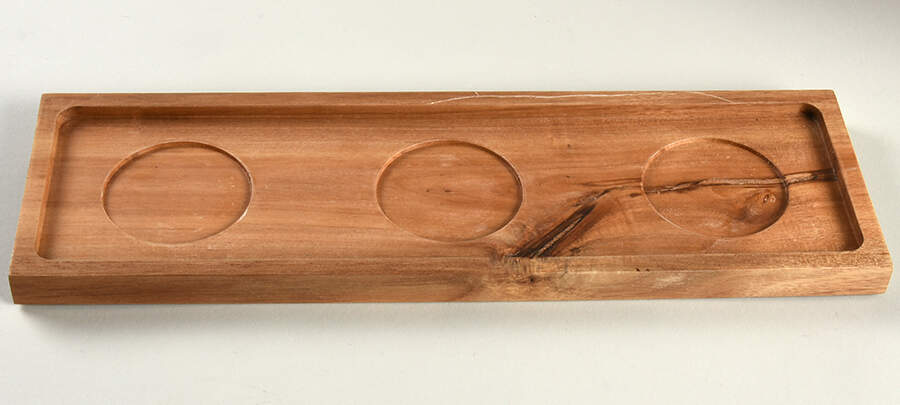 Farmhouse Wood Tray for 3 Pc Tidbit Dish Set by Magenta-1