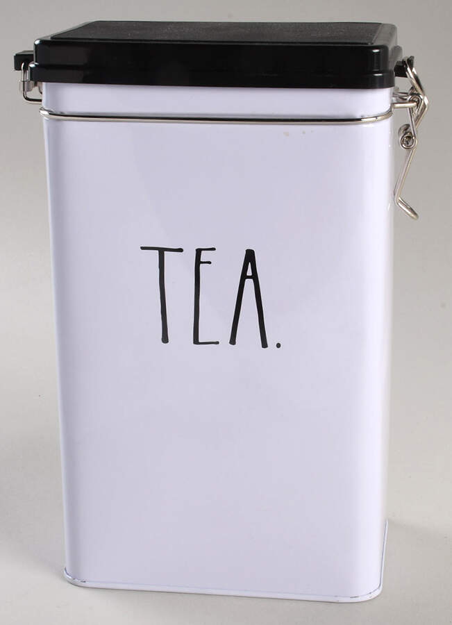 Farmhouse Tea Storage Tin with Hinged Lid by Magenta-1
